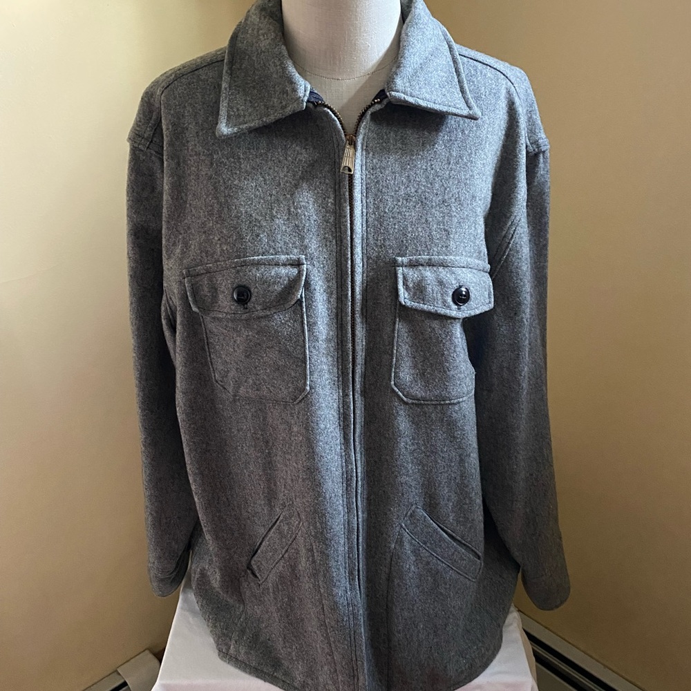 Vintage Mens Gray Wool Jacket